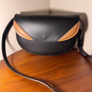 Valentina Fiore Smooth Leather Shoulder Bag